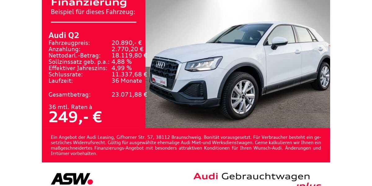 Audi Q2 21.300 km 20.890 &euro; Heilbronn 74074