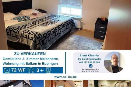Wohnung Eppingen - 3 Zimmer, 72 m&sup2;, 179.000&euro; | Angebot:24989981