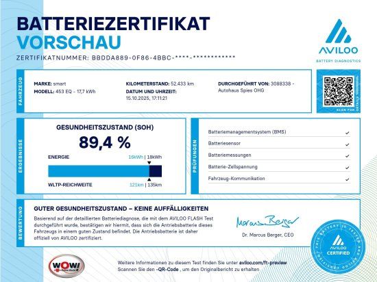 Smart ForTwo 52.430 km 8.990 € Heilbronn 74076
