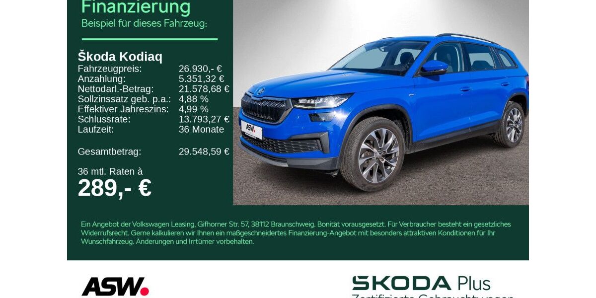 Skoda Kodiaq 111.300 km 25.690 &euro; Heilbronn 74076