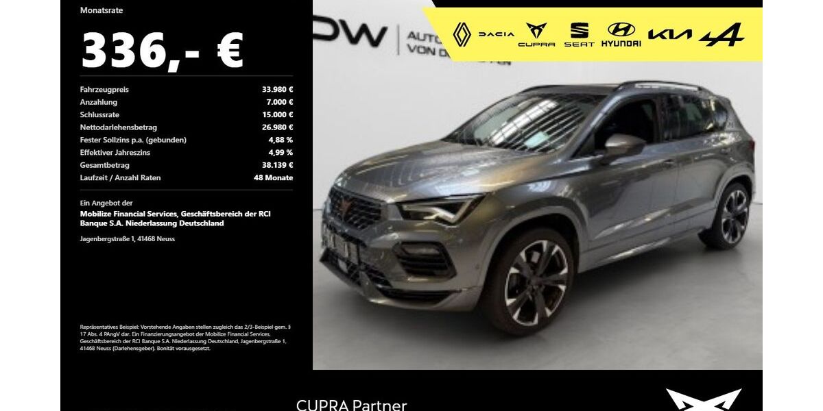 Cupra Ateca 33.100 km 32.980 &euro; Heilbronn 74076