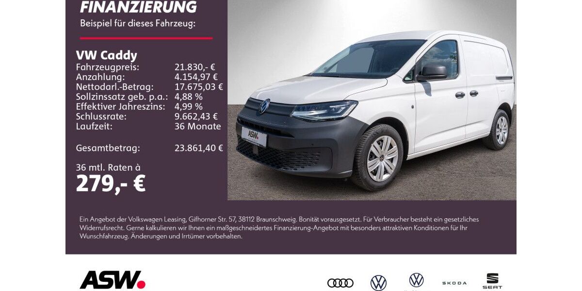 VW Caddy 23.900 km 19.960 &euro; Neckarsulm 74172