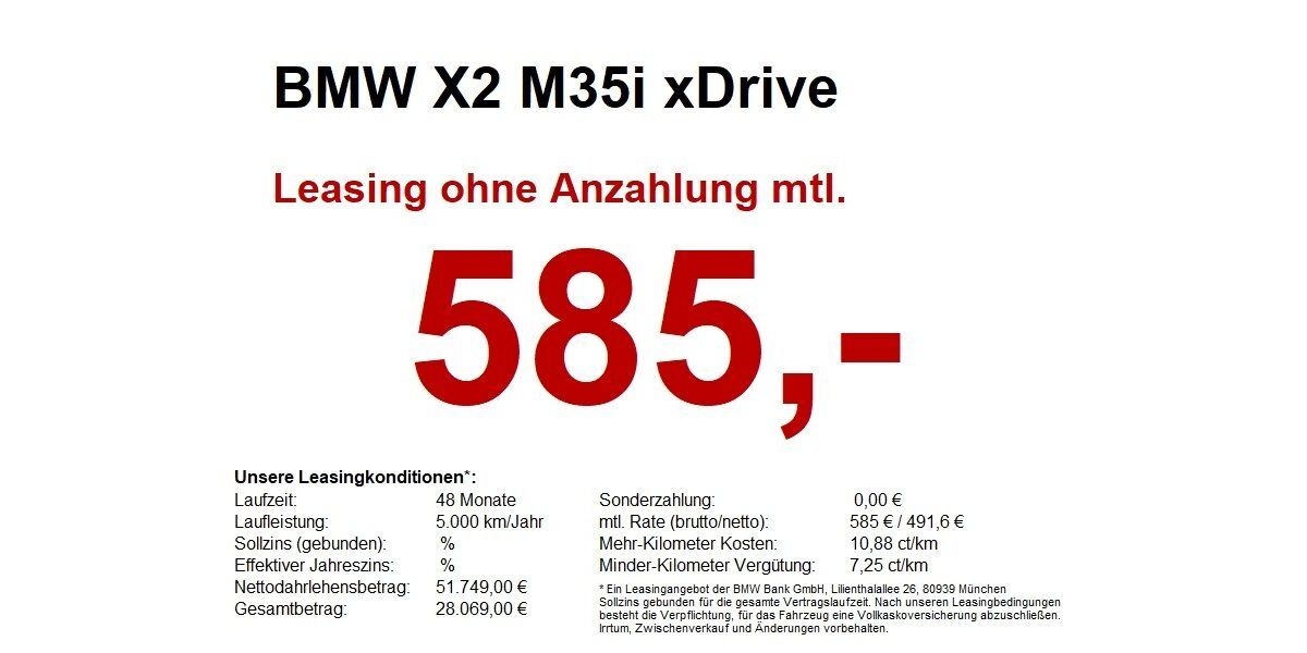 BMW X2 15.433 km 51.379 &euro; Heilbronn 74074