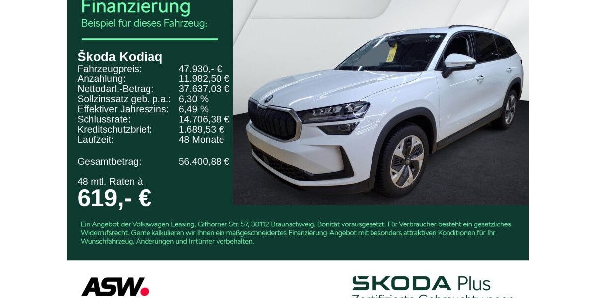 Skoda Kodiaq 20.400 km 47.930 &euro; Bad Rappenau 74906