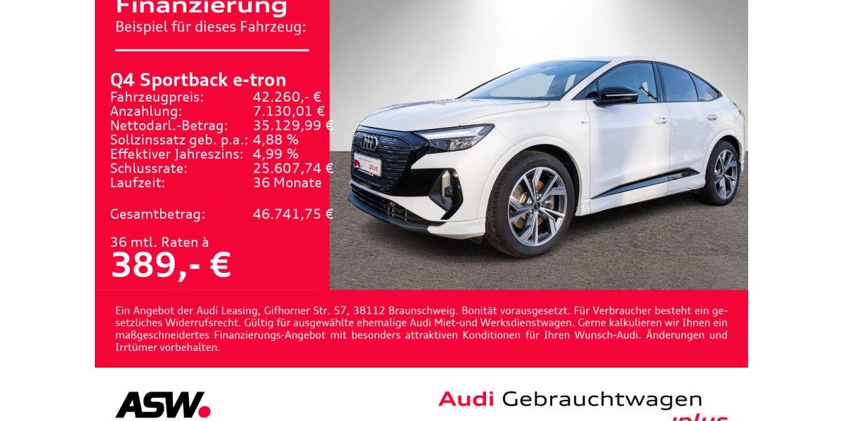 Audi Q4 e-tron 15.400 km 42.260 &euro; Heilbronn 74074