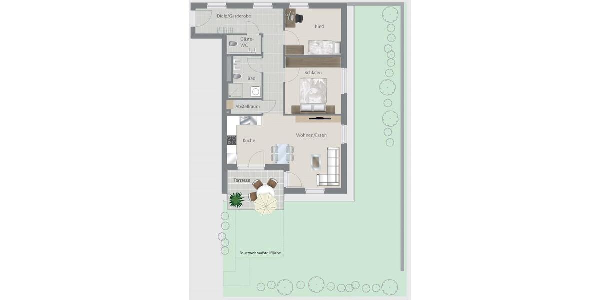 lichtdurchflutete wunderschöne 3,5 Zimmer Wohnung mit Garten 3.5 zimmer