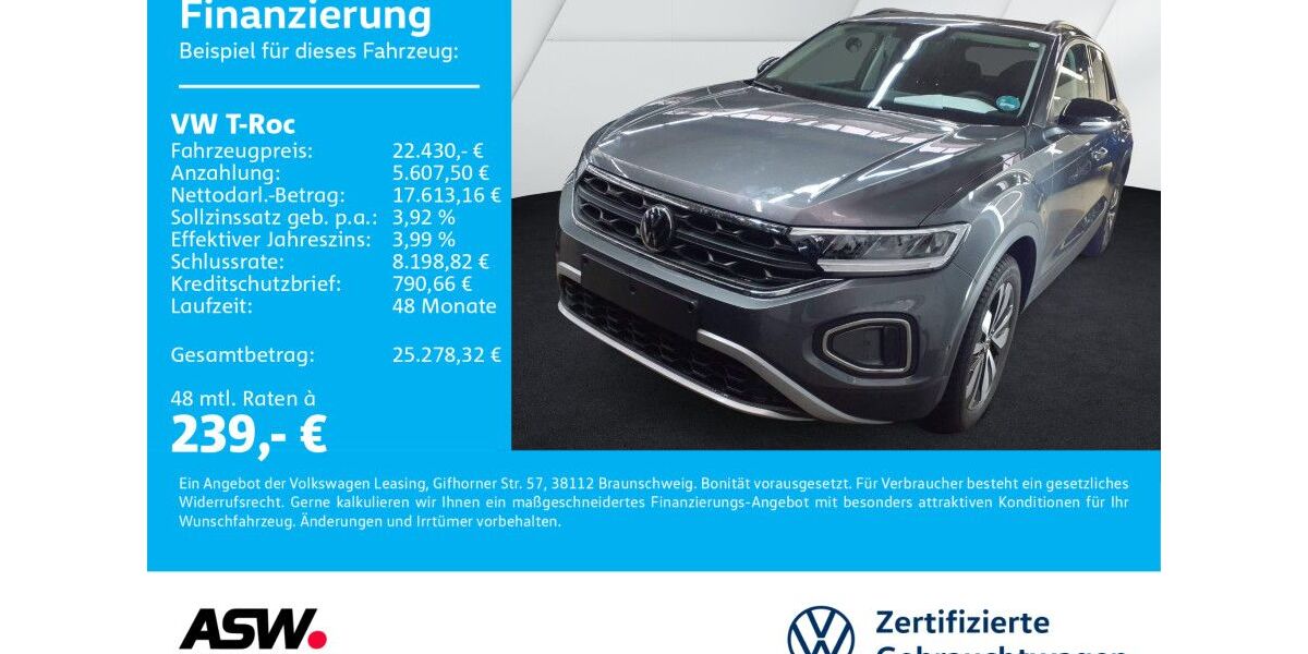VW T-Roc 25.300 km 22.430 &euro; Neckarsulm 74172