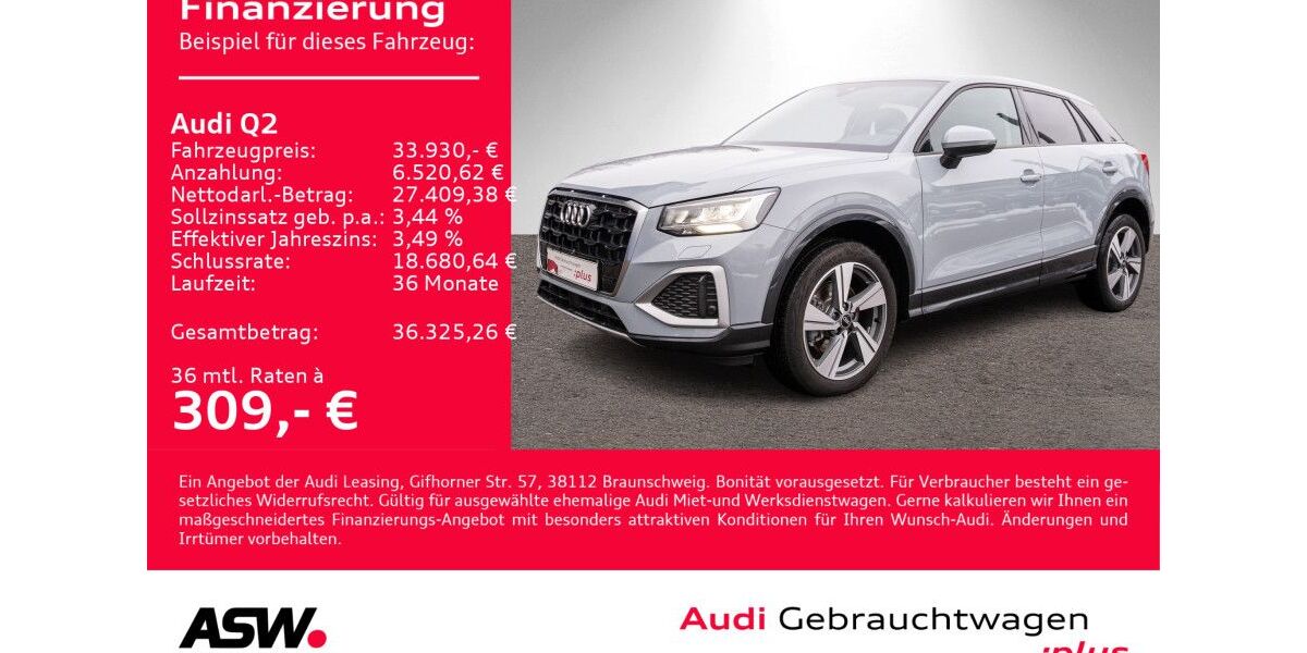 Audi Q2 7.900 km 32.930 &euro; Heilbronn 74074