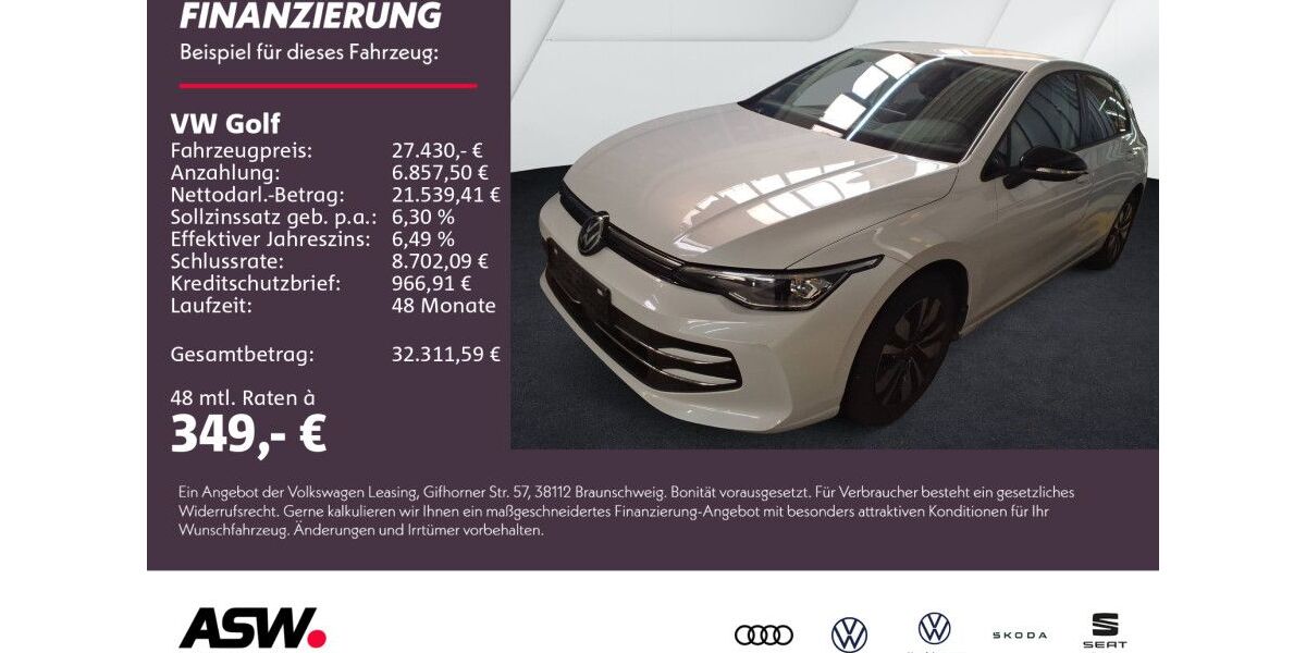 VW Golf 26.100 km 27.430 &euro; Bad Rappenau 74906
