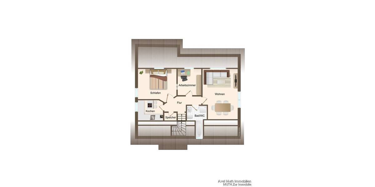 Etagenwohnung Eppingen-Mühlbach Mühlbach - 3 Zimmer, 88 m&sup2;, 900&euro; | Angebot:26858532