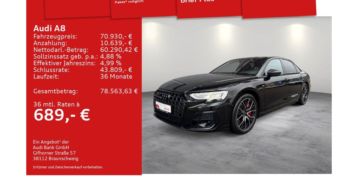 Audi A8 49.714 km 70.930 € Mosbach 74821