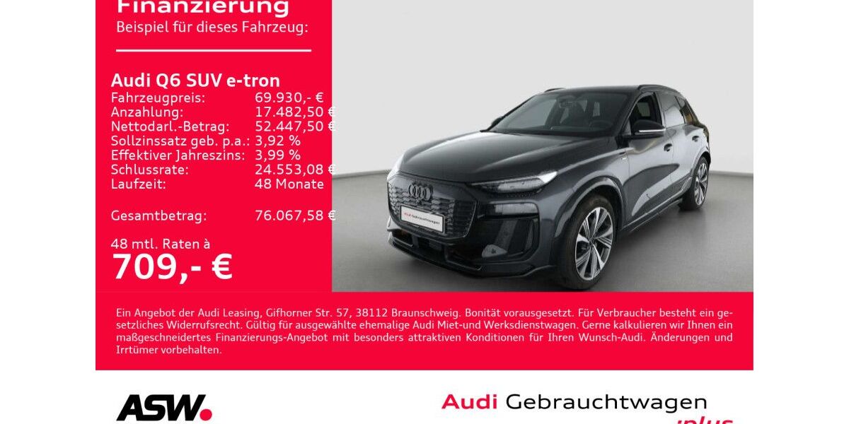 Audi Q6 e-tron 19.600 km 69.930 € Heilbronn 74074