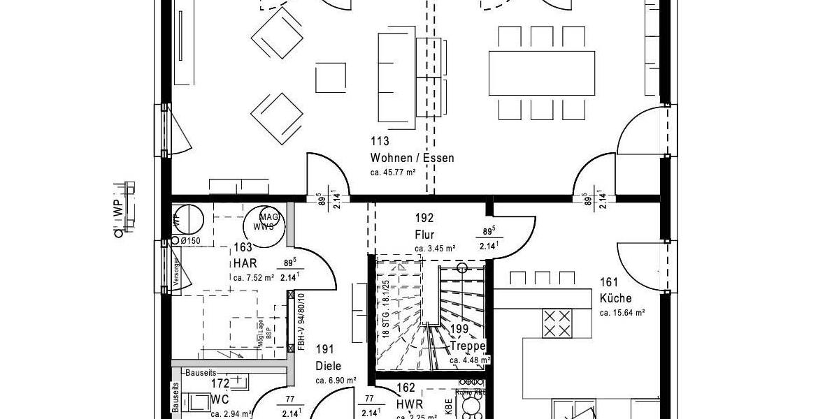 Einfamilienhaus Marbach am Neckar Rielingshausen - 5 Zimmer, 151 m&sup2;, 619.000&euro; | Angebot:26358828