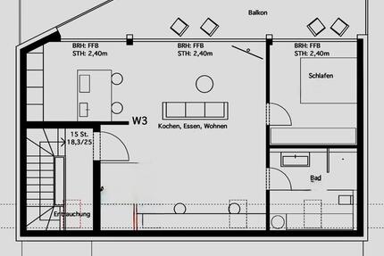 Erstbezug DG Wohnung mit Balkon in 76767 Hagenbach 2 zimmer