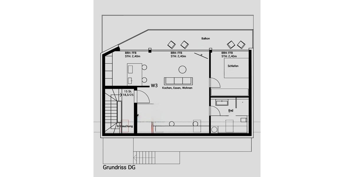 Erstbezug DG Wohnung mit Balkon in 76767 Hagenbach 2 zimmer