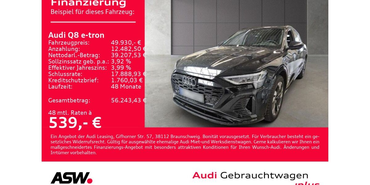 Audi Q8 e-tron 61.400 km 49.930 &euro; Heilbronn 74074