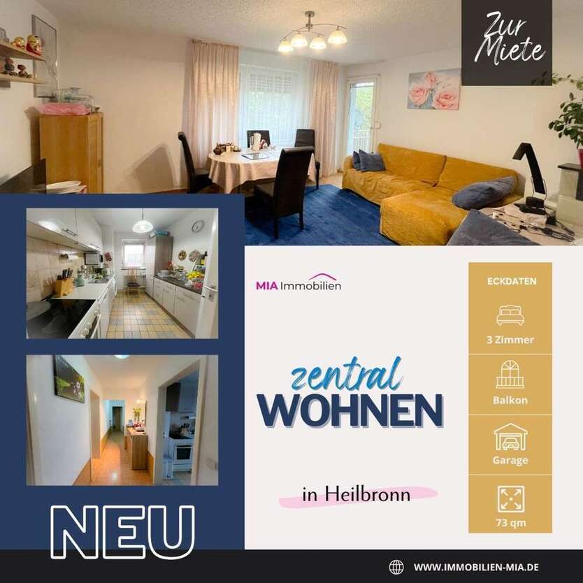 Wohnung zum Mieten in Heilbronn 750 € 73 m²
