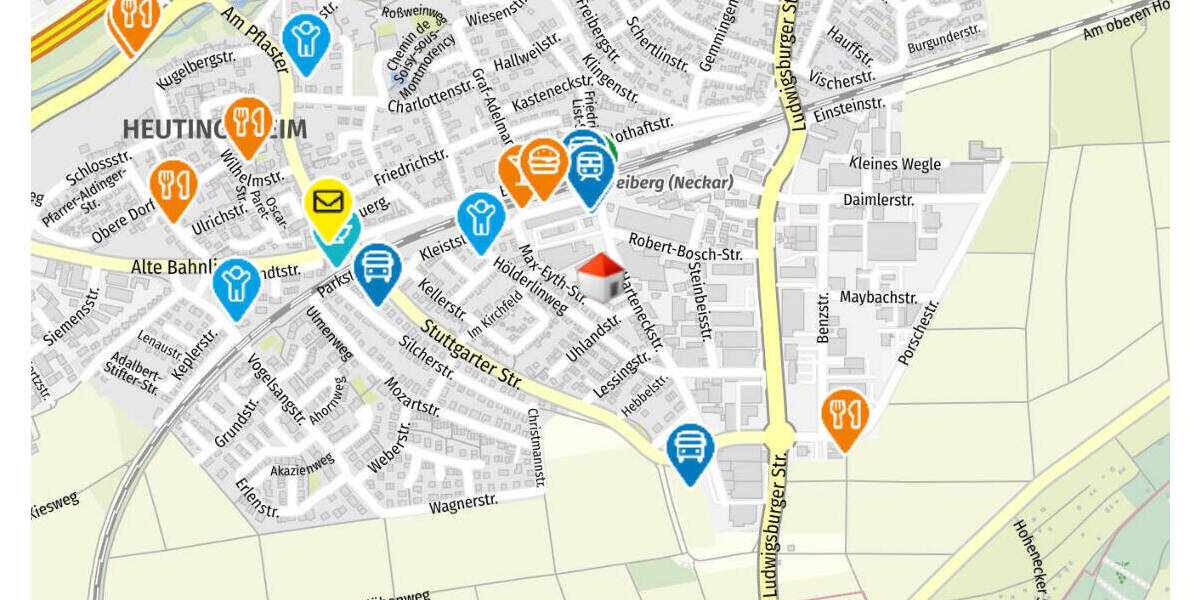 Etagenwohnung Freiberg am Neckar Heutingsheim - 2 Zimmer, 58 m&sup2;, 780&euro; | Angebot:26787818