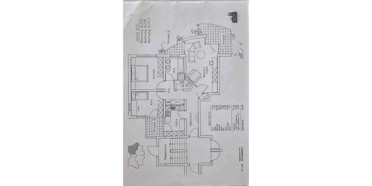 Etagenwohnung Öhringen - 3 Zimmer, 77 m&sup2;, 200.000&euro; | Angebot:27155070