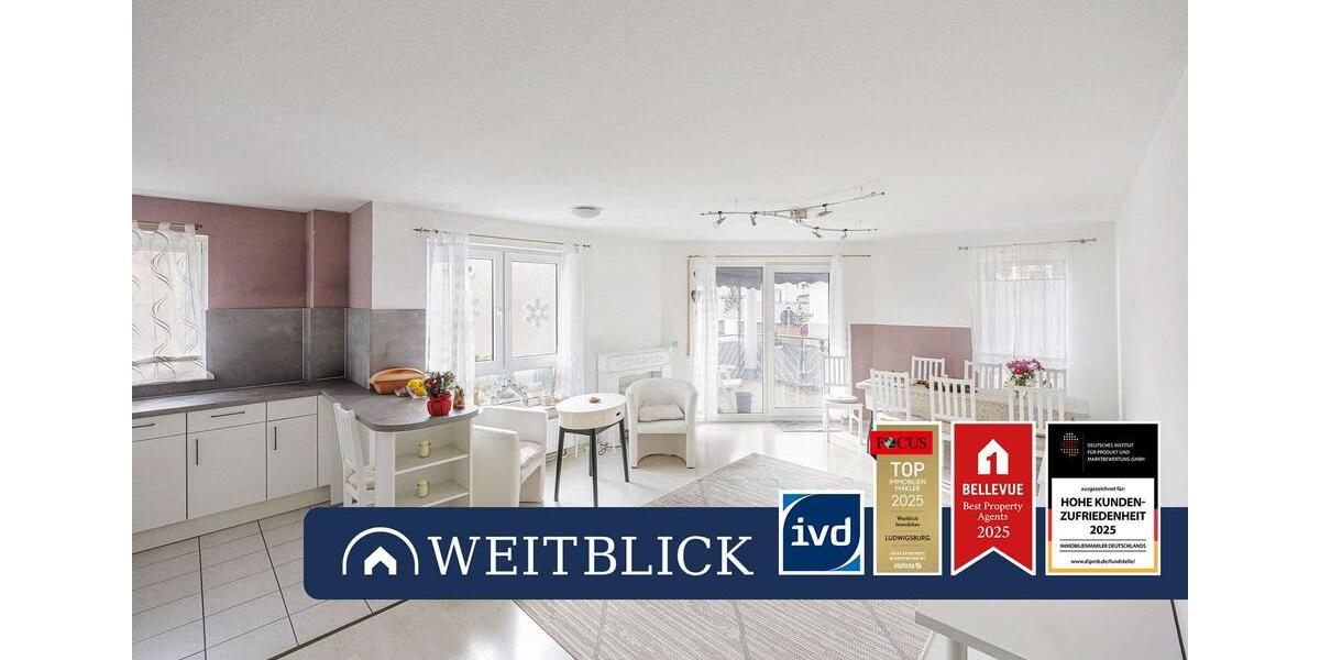 Etagenwohnung Ludwigsburg Oßweil - 3 Zimmer, 84 m&sup2;, 1.200&euro; | Angebot:25273342