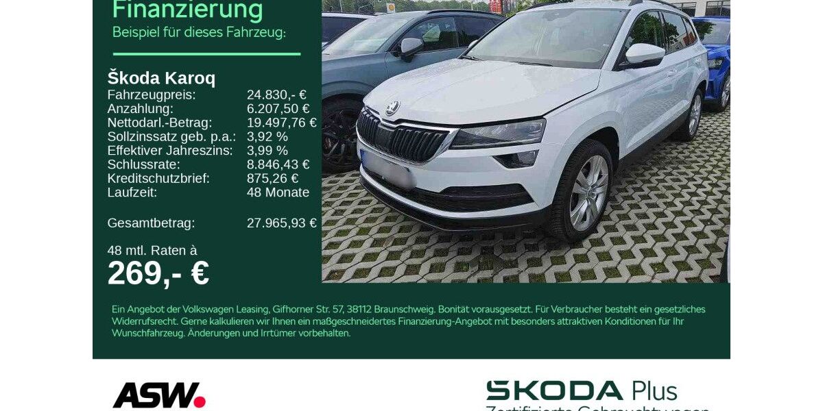 Skoda Karoq 67.990 km 24.830 &euro; Sinsheim 74889