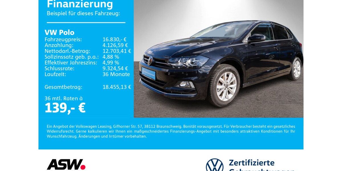 VW Polo 28.246 km 15.760 € Neckarsulm 74172
