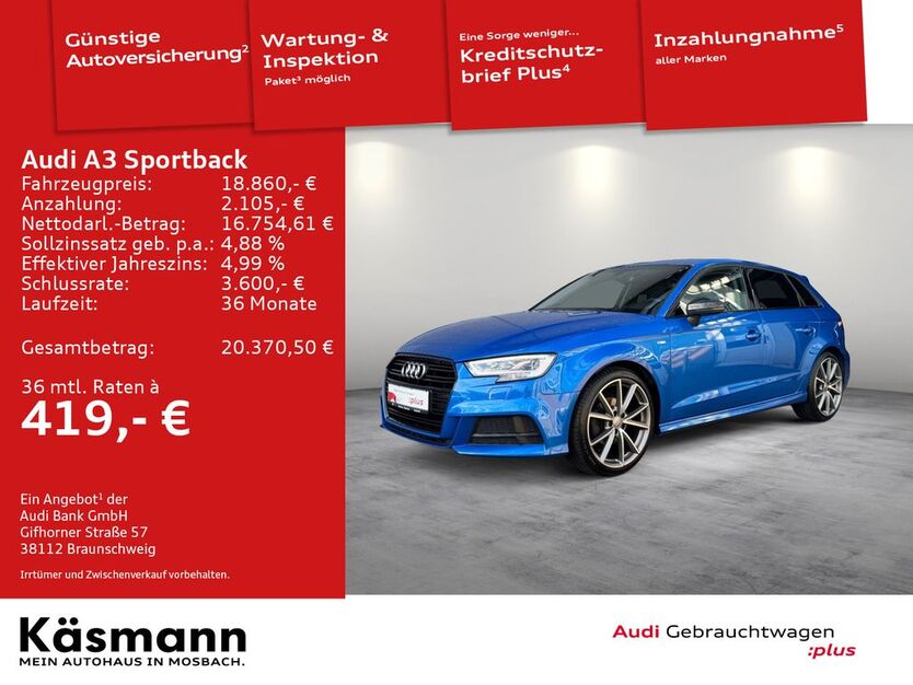 Audi A3 71.588 km 17.980 € Mosbach 74821