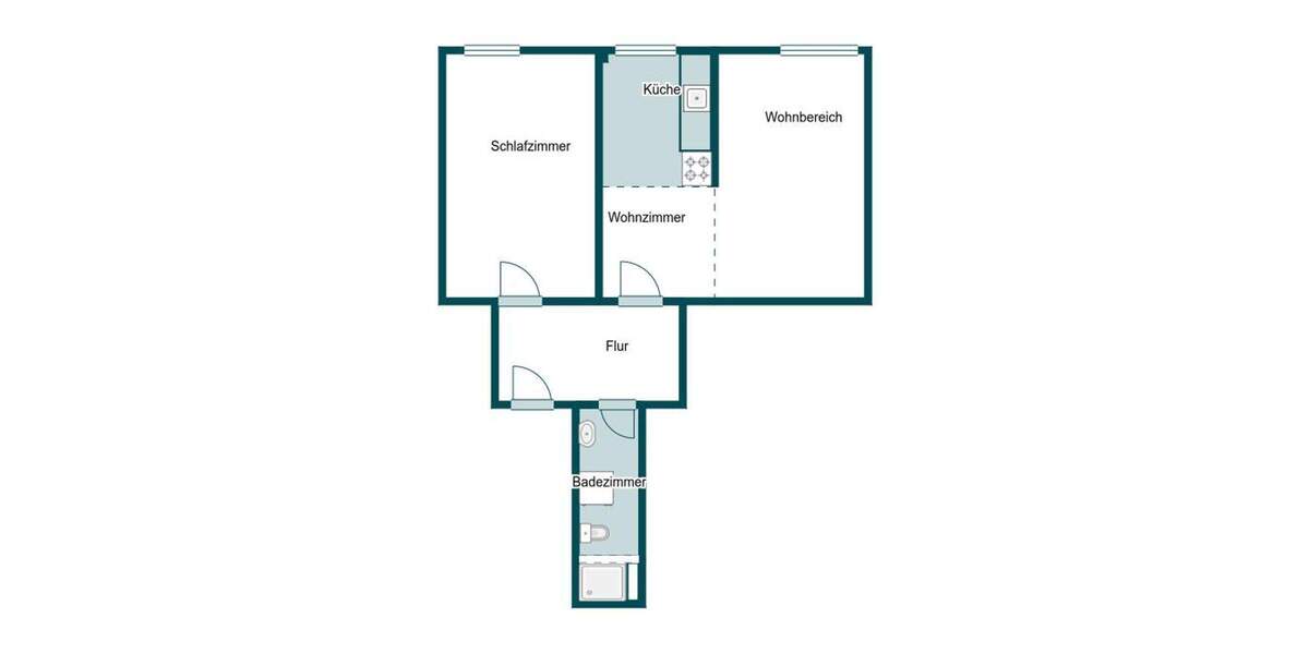 Etagenwohnung Ludwigsburg Mitte - 2 Zimmer, 51 m&sup2;, 199.000&euro; | Angebot:25611833