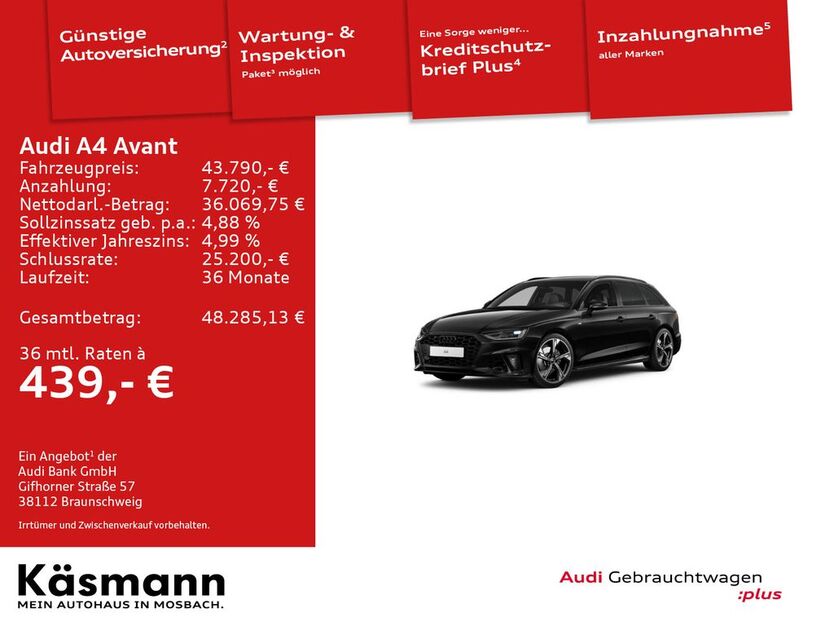 Audi A4 7.000 km 43.790 € Mosbach 74821