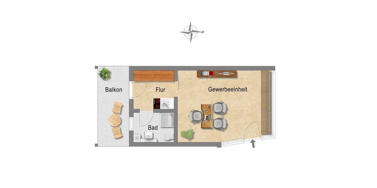 Büro in Ludwigsburg 239.000 € 40 m² zimmer