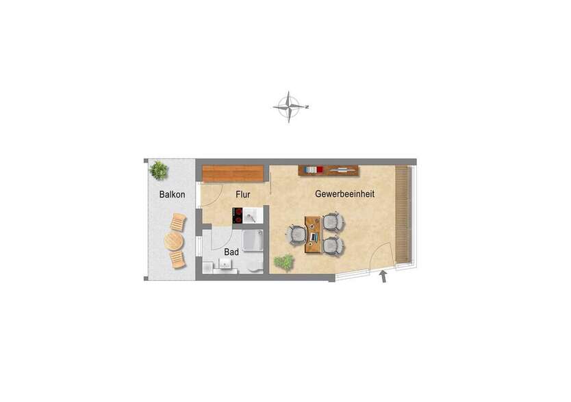 Büro in Ludwigsburg 239.000 € 40 m² zimmer