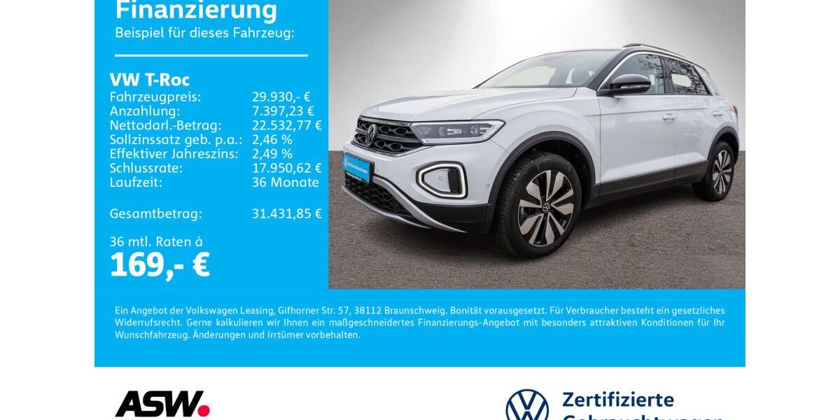 VW T-Roc 26.900 km 29.130 &euro; Neckarsulm 74172