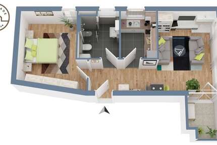 Wohnung Heilbronn Böckingen - 2 Zimmer, 55 m&sup2;, 130.000&euro; | Angebot:24691540