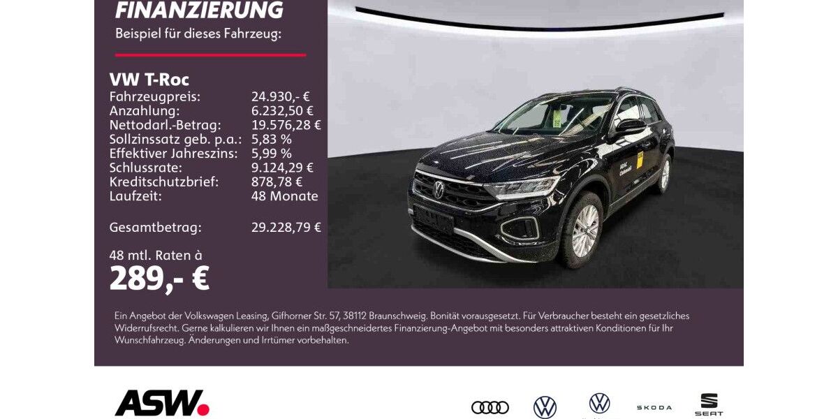 VW T-Roc 25.550 km 24.930 &euro; Weinsberg 74189