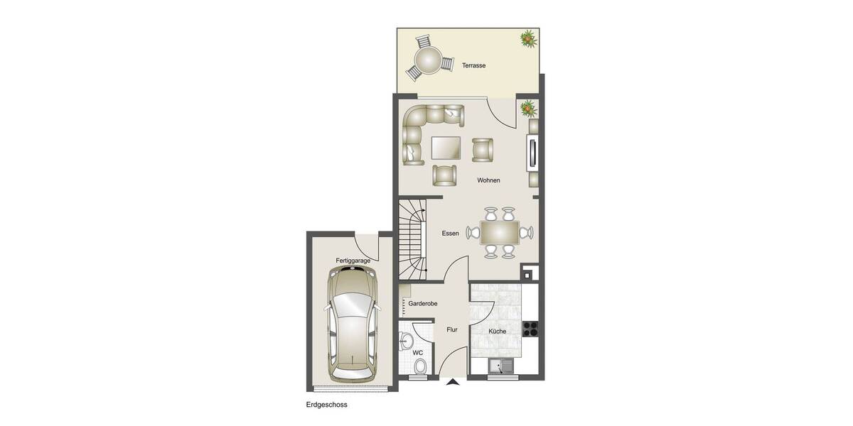 Doppelhaushälfte Pleidelsheim - 4 Zimmer, 97 m&sup2;, 349.000&euro; | Angebot:26017633