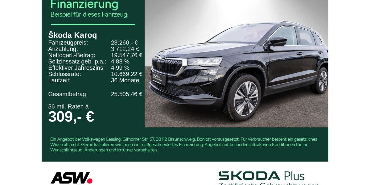 Skoda Karoq 89.900 km 23.260 &euro; Bad Rappenau 74906