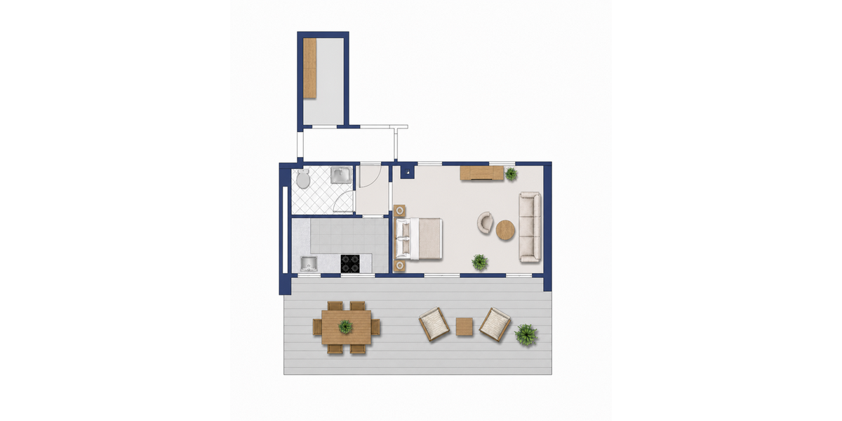 Etagenwohnung Backnang - 1 Zimmer, 44 m&sup2;, 125.000&euro; | Angebot:26410368