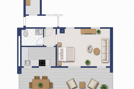 Wohnung Backnang - 1 Zimmer, 44 m&sup2;, 125.000&euro; | Angebot:26410368