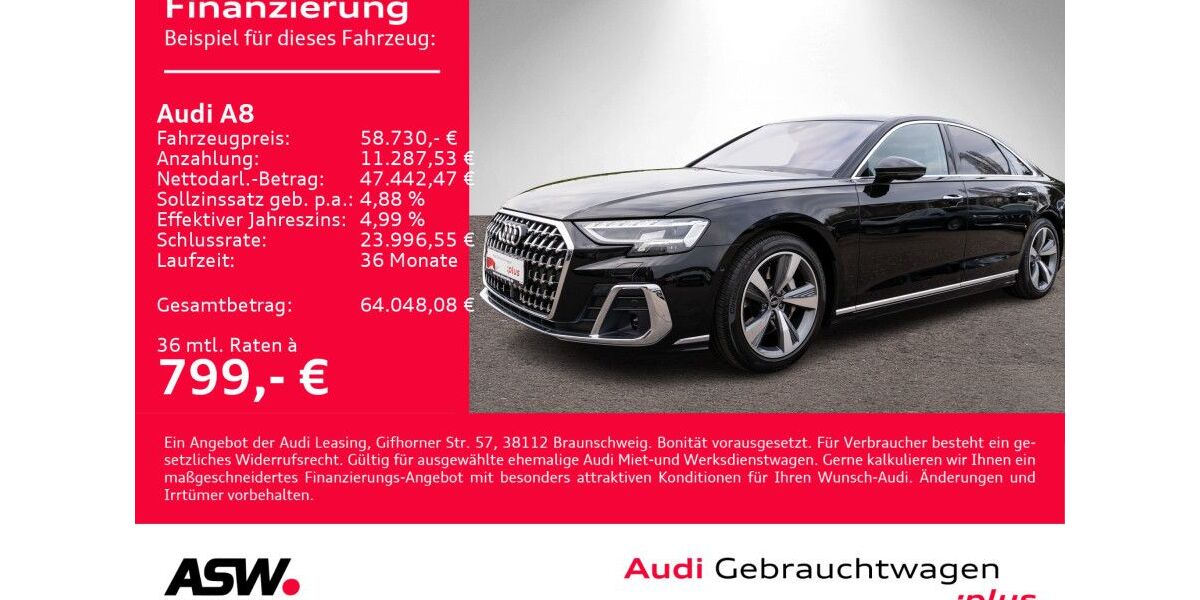 Audi A8 77.990 km 56.730 &euro; Heilbronn 74074