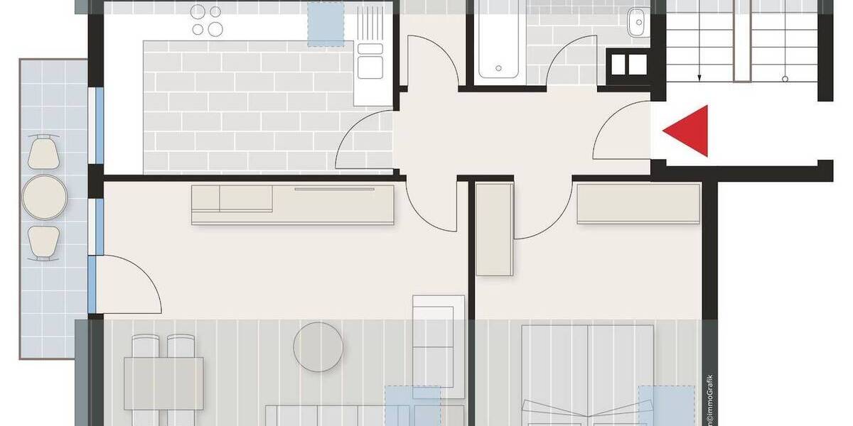 Etagenwohnung Weinsberg - 2 Zimmer, 54 m&sup2;, 493&euro; | Angebot:26455256