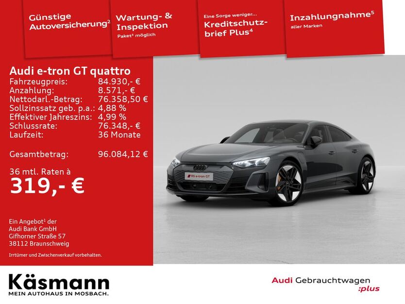 Audi e-tron GT 22.324 km 83.950 € Mosbach 74821