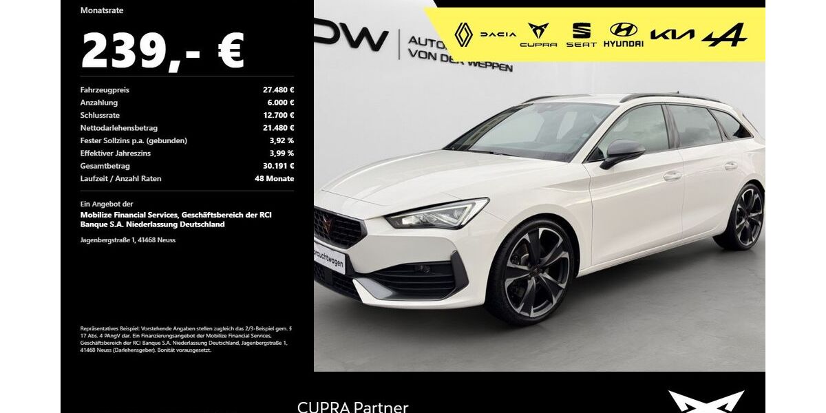 Cupra Leon 45.900 km 26.480 &euro; Mosbach 74821