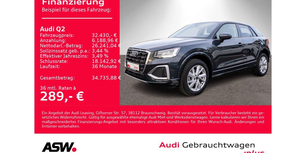 Audi Q2 10.500 km 30.930 &euro; Heilbronn 74074