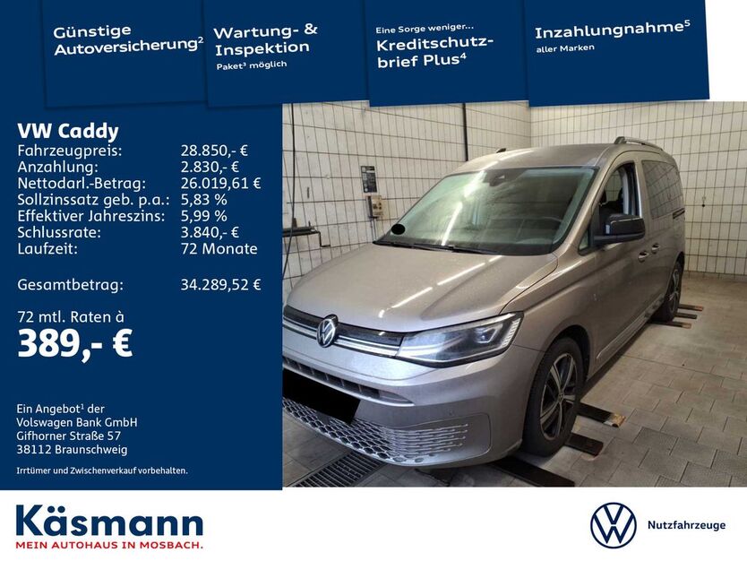 VW Caddy 47.140 km 28.850 € Mosbach 74821