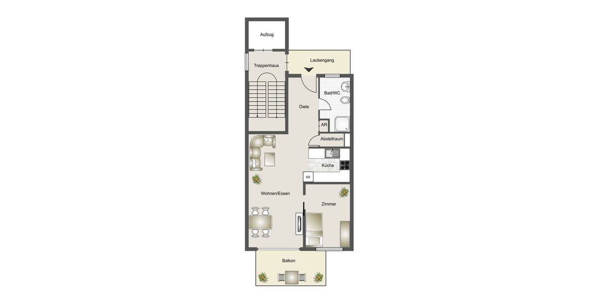 Etagenwohnung Heilbronn / Böckingen Böckingen - 2 Zimmer, 63 m&sup2;, 324.000&euro; | Angebot:26094102