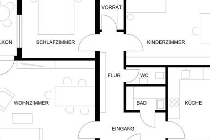 Wohnung Ludwigsburg Hoheneck - 3 Zimmer, 76 m&sup2;, 259.000&euro; | Angebot:26900878