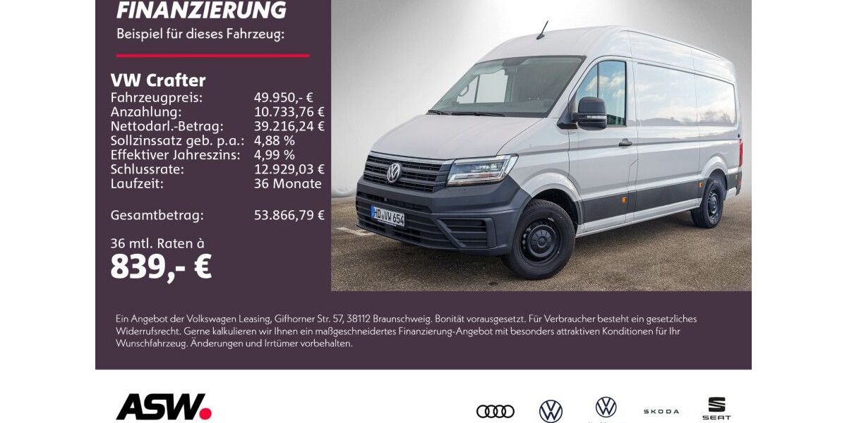 VW Crafter 59.900 km 49.950 &euro; Neckarsulm 74172