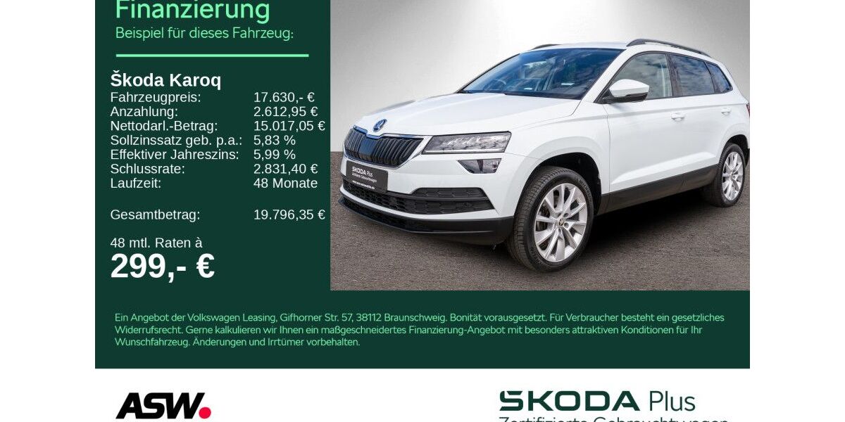 Skoda Karoq 94.100 km 16.660 &euro; Bad Rappenau 74906