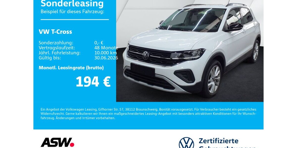 VW T-Cross 26.850 km 19.930 &euro; Sinsheim 74889