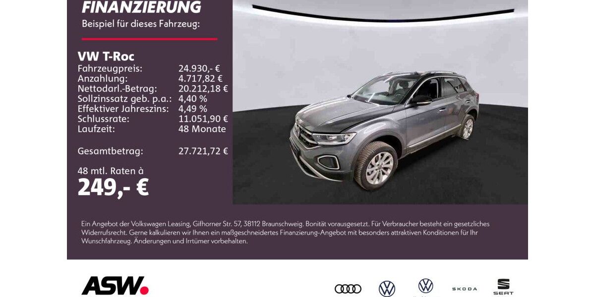 VW T-Roc 37.800 km 24.930 &euro; Weinsberg 74189
